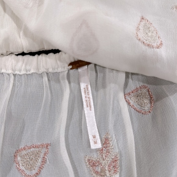 FREE PEOPLE SEQUINED EMBELLISHED TUNIC BLOUSE TOP SIZE M - Picture 9 of 9